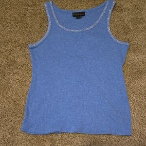 Buffalo David Bitton Blue Tank Top with Silver Trim
